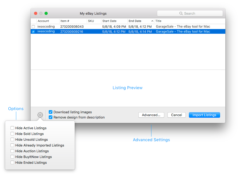 Import From My eBay Import From My eBay