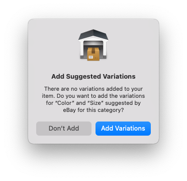 Variation Message Variation Message
