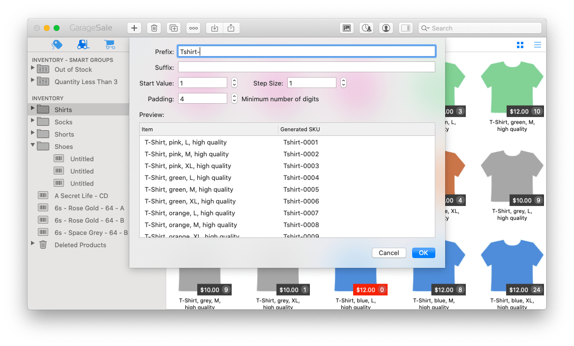 Bestandseinheiten generieren Bestandseinheiten generieren