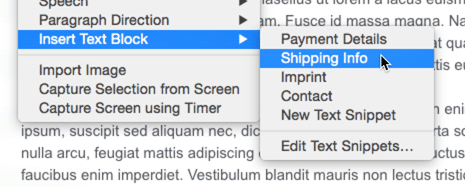 Add Text Snippets in Preview mode Add Text Snippets in Preview mode