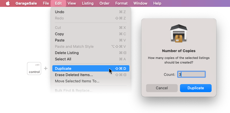 Bulk-Duplicate Listings