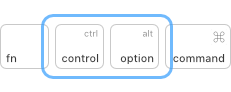 ctrl-alt keys