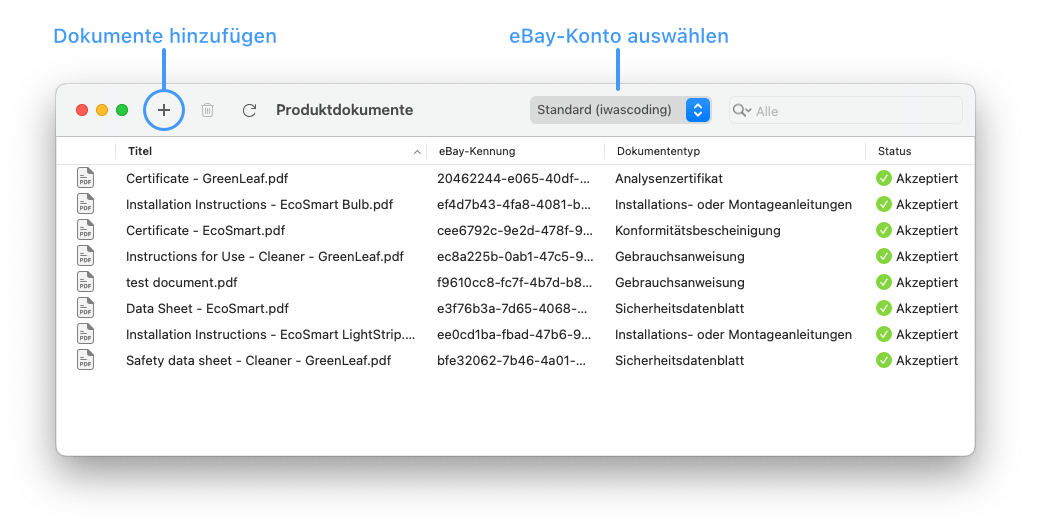 Produktdokumente Produktdokumente