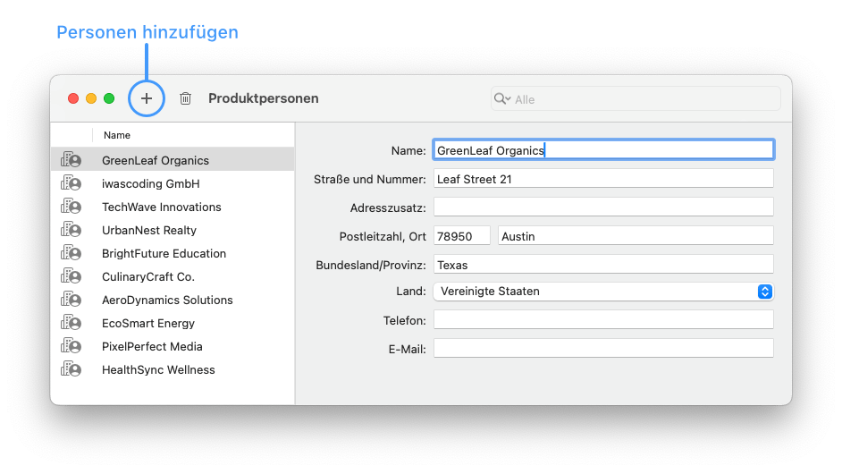 Produkt-Personen Produkt-Personen