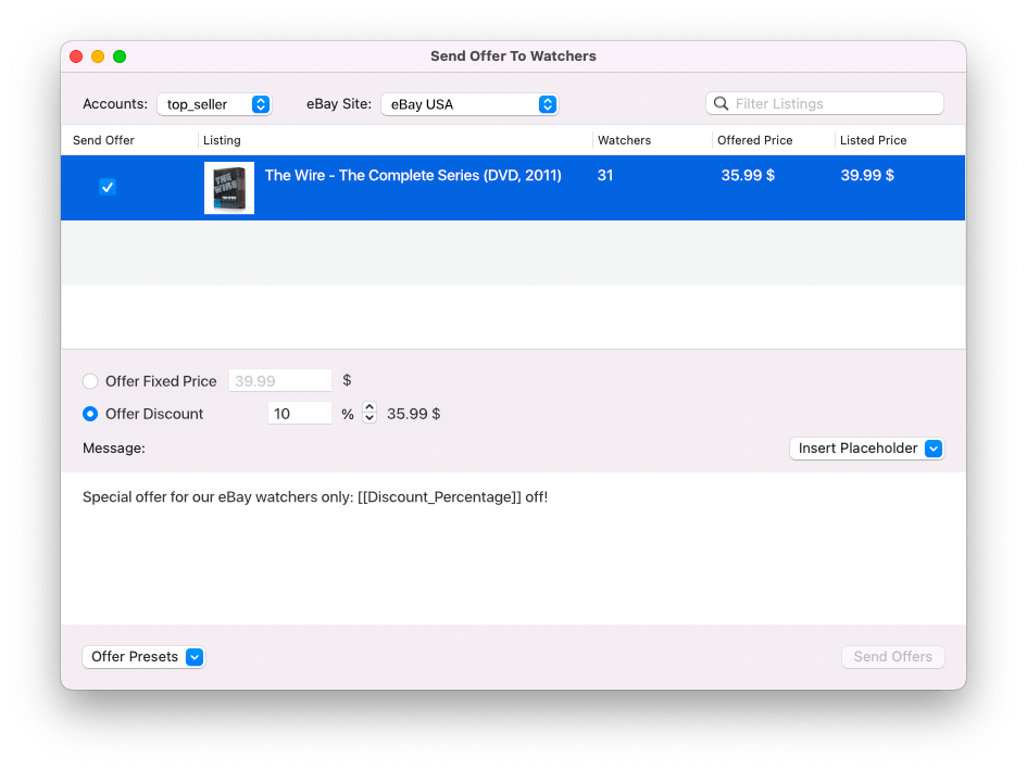 Send Discount Offers Send Discount Offers