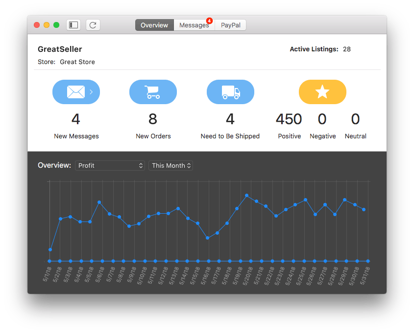 Accounts Window