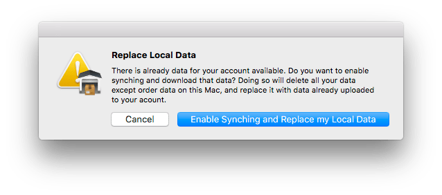 Enable Synching on other Mac
