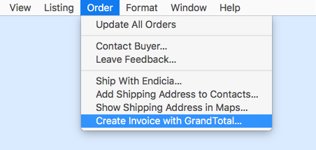 Create Invoice With GrandTotal