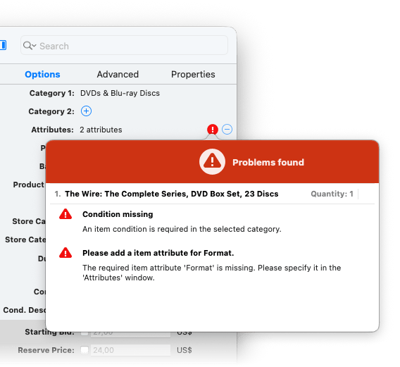 Error Popover