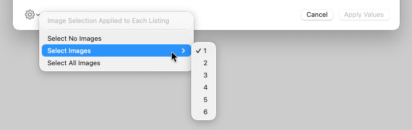 Image Selection Settings