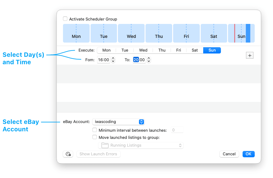 Scheduler Group Configuration