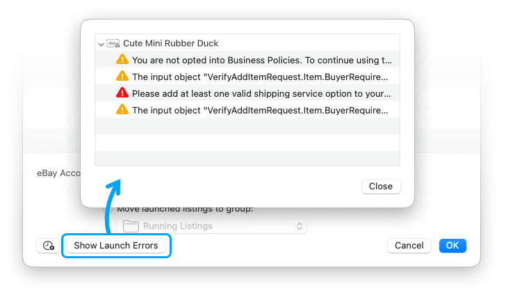 Launch Errors
