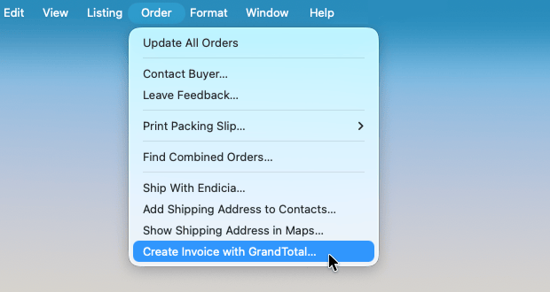 Create Invoice With GrandTotal