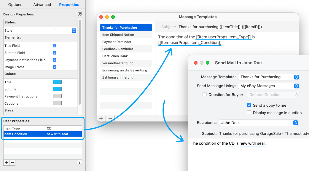 User Properties in Message Templates User Properties in Message Templates