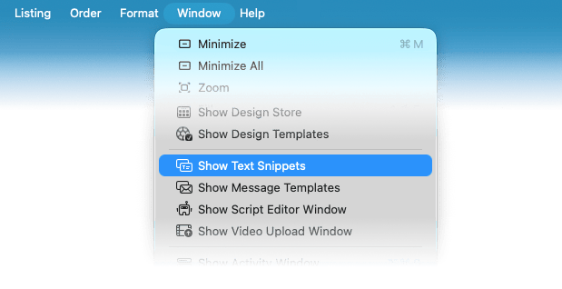 Show Text Snippets Show Text Snippets