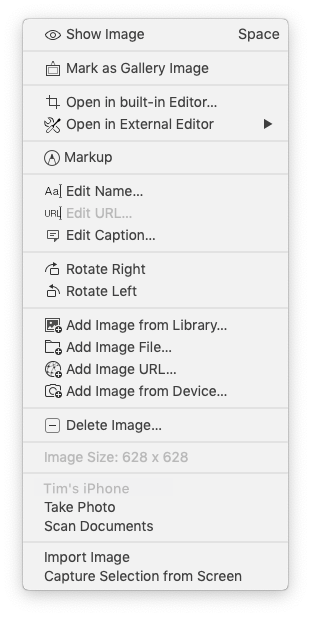 (Image Context Menu)