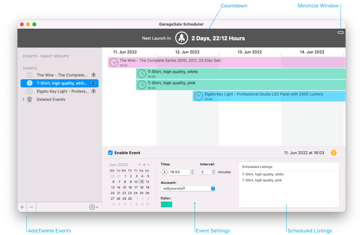 GarageSale Scheduler