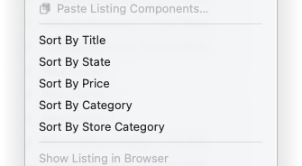 Group Sort Options Group Sort Options