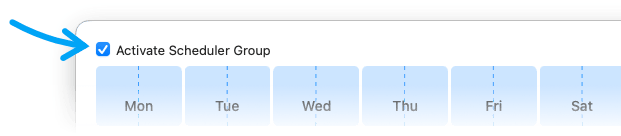 Activate Scheduler Group Activate Scheduler Group